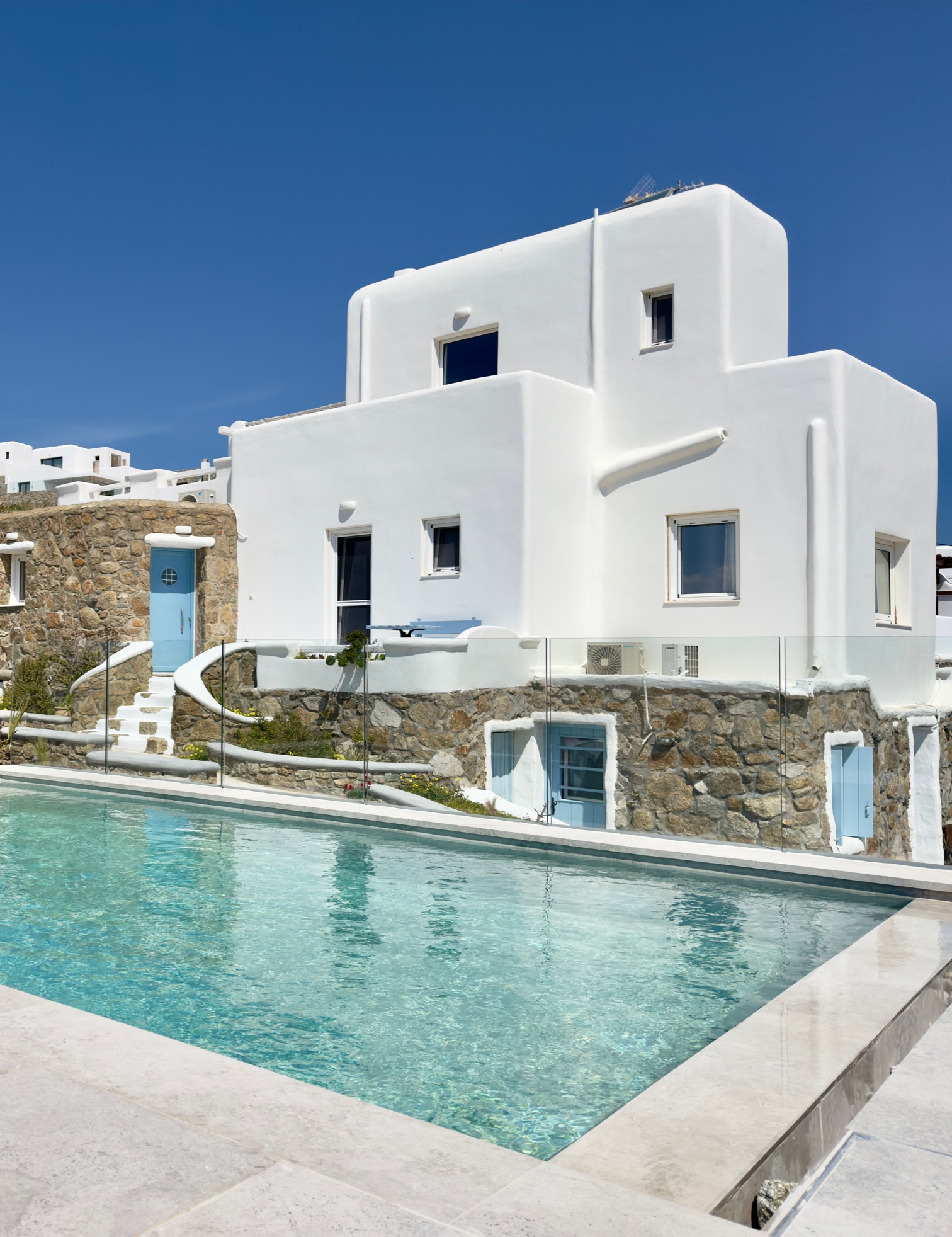 exterior of the villa